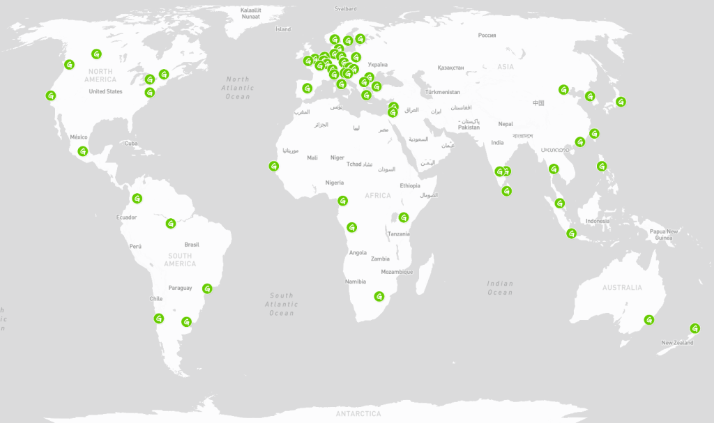 Greenpeace NROs map